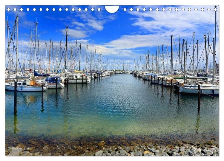 Produktbild: YACHTH&Auml;FEN AN DER OSTSEE (Wandkalender 2027 DIN A4 quer), CALVENDO Monatskalender