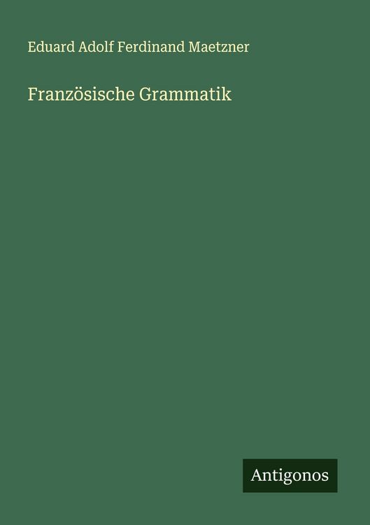 Produktbild: Franz&ouml;sische Grammatik
