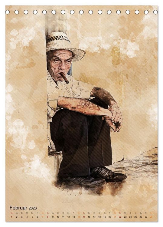 Produktbild: Cuba Retro Kalender (Tischkalender 2026 DIN A5 hoch), CALVENDO Monatskalender