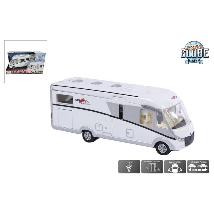 Produktbild: Die Cast Modellauto cathago Camper wei&szlig; 16cm Pull Back