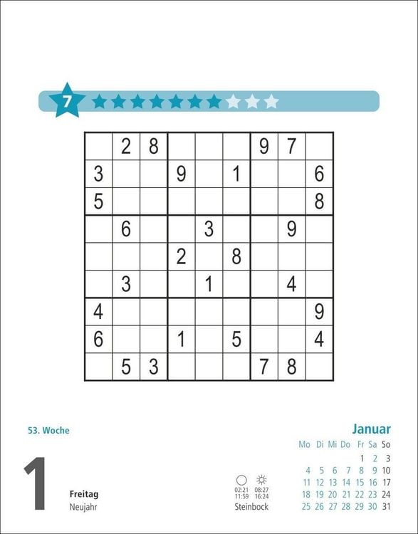 Produktbild: Stefan Heine Sudoku schwierig bis extrem Tagesabrei&szlig;kalender 2027