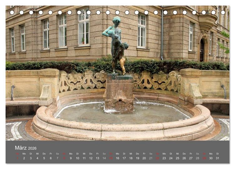 Produktbild: Grosse Brunnen und Wasserspiele in D&uuml;sseldorf (Tischkalender 2026 DIN A5 quer), CALVENDO Monatskalender