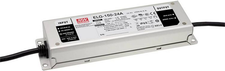 Produktbild: MEAN WELL ELG-150-24AB-3Y LED-Treiber Konstantspannung 150W 3.2 - 6.25A 21.6 - 26.4 V/DC 3 in 1 Dimmer Funktion, Montage auf