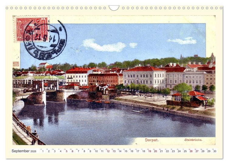 Produktbild: Gruss aus Dorpat - Tartu in historischen Ansichten (Wandkalender 2026 DIN A3 quer), CALVENDO Monatskalender