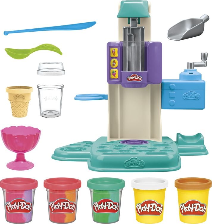 Produktbild: Hasbro G00285L0 - Play-Doh Bunte Regenbogen Eismaschine, Knete-Spielset