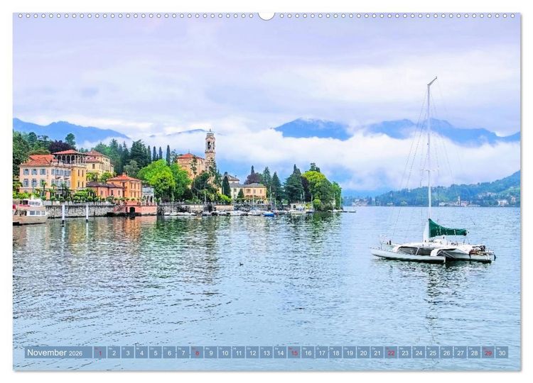 Produktbild: Lago di Como - Italienisches Flair in den Alpen (Wandkalender 2026 DIN A2 quer), CALVENDO Monatskalender