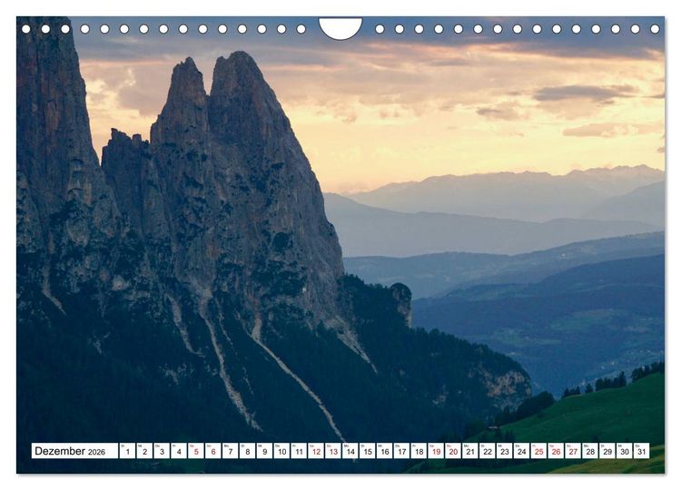 Produktbild: Der Schlern - Magie und Mythos im Herzen der Dolomiten (Wandkalender 2026 DIN A4 quer), CALVENDO Monatskalender
