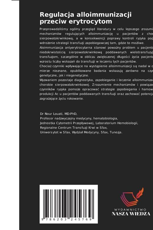 Produktbild: Regulacja alloimmunizacji przeciw erytrocytom