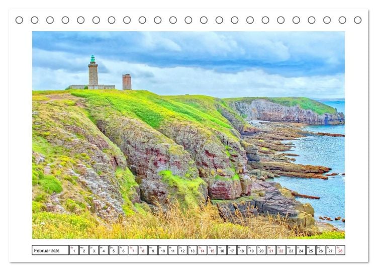 Produktbild: Ein traumhaftes Reiseziel - Normandie und Bretagne (Tischkalender 2026 DIN A5 quer), CALVENDO Monatskalender