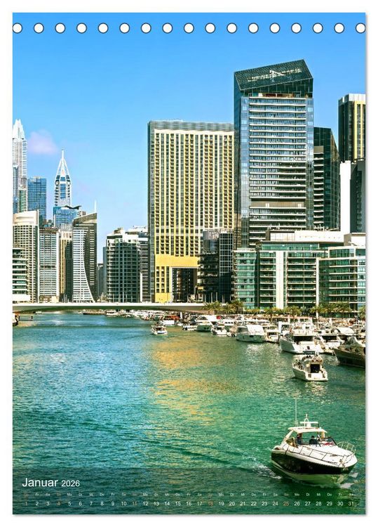 Produktbild: Vereinigte Arabische Emirate - St&auml;dte Highlights (Tischkalender 2026 DIN A5 hoch), CALVENDO Monatskalender