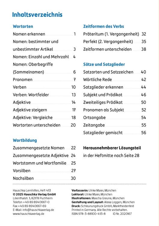 Produktbild: Mein &Uuml;bungsheft Grammatik 3. Klasse