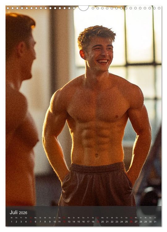 Produktbild: SEXY M&Auml;NNER - Muskeln im M&auml;nnerkalender (Wandkalender 2026 DIN A3 hoch), CALVENDO Monatskalender