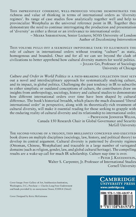 Produktbild: Culture and Order in World Politics