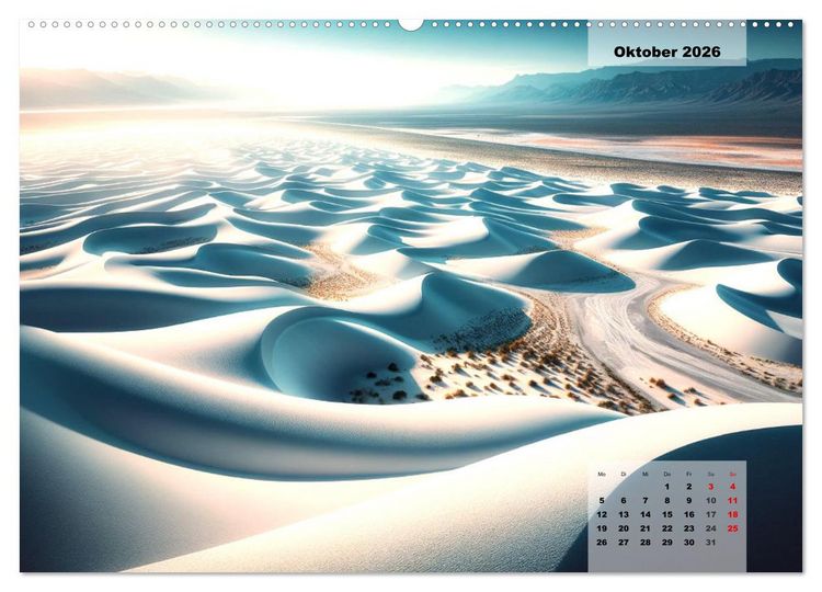 Produktbild: Die sch&ouml;nsten Naturwunder - Betrachtet durch die Augen der KI (hochwertiger Premium Wandkalender 2026 DIN A2 quer), Kunstdruck in Hochglanz