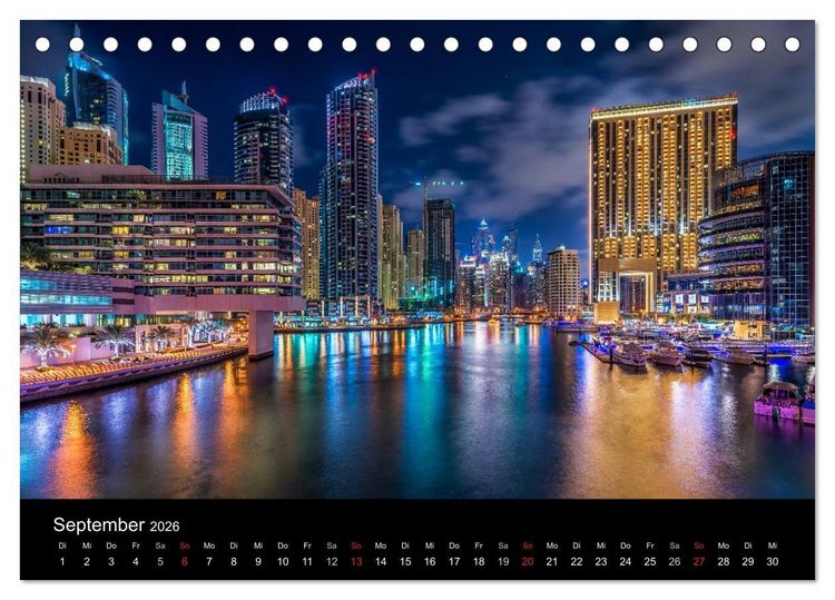 Produktbild: Dubai in Bildern (Tischkalender 2026 DIN A5 quer), CALVENDO Monatskalender