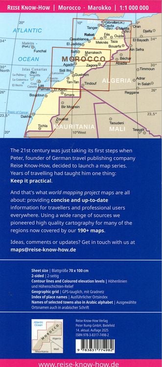 Produktbild: Reise Know-How Landkarte Marokko / Morocco (1:1.000.000)