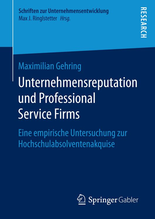Produktbild: Unternehmensreputation und Professional Service Firms