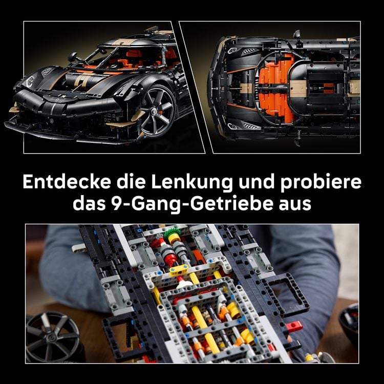 Produktbild: LEGO Technic Koenigsegg Sadair&rsquo;s Spear Hypercar Auto Modell Deko 42232