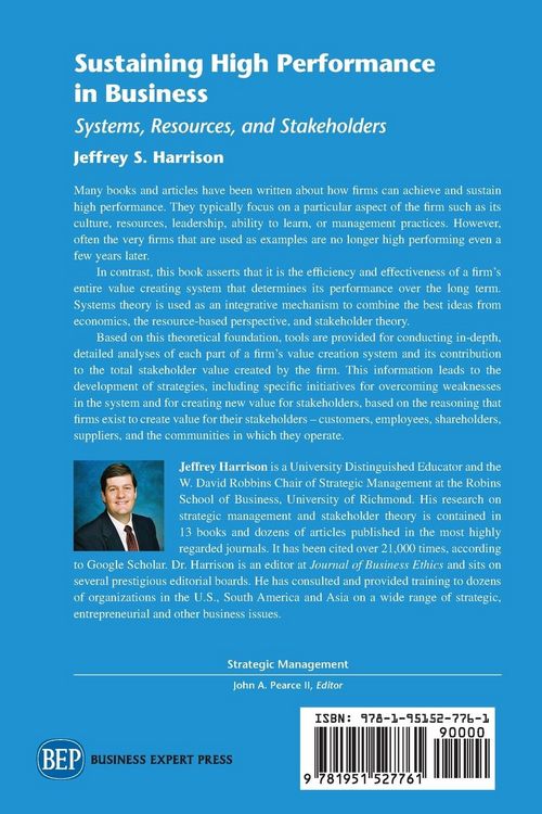 Produktbild: Harrison, J: Sustaining High Performance in Business