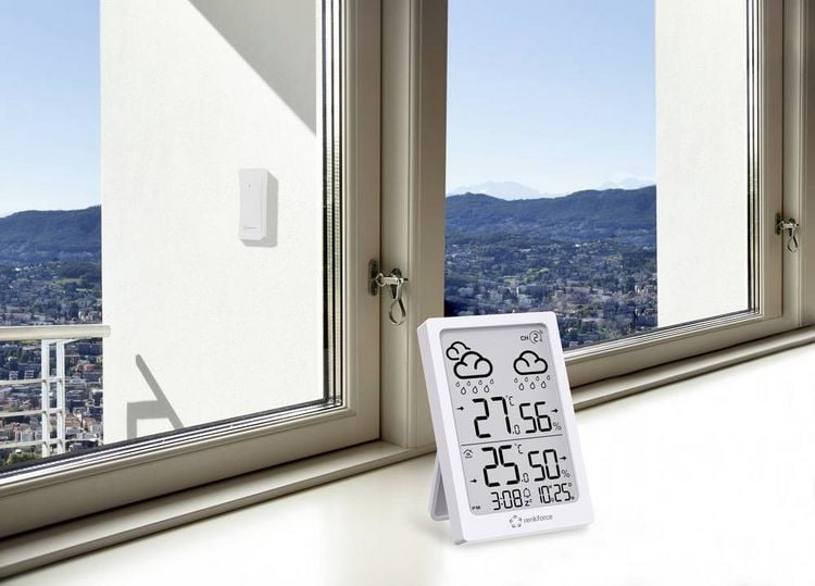 Produktbild: Renkforce RF-6416472 RF-6416472 Funk-Wetterstation Anzahl Sensoren max. 1St.