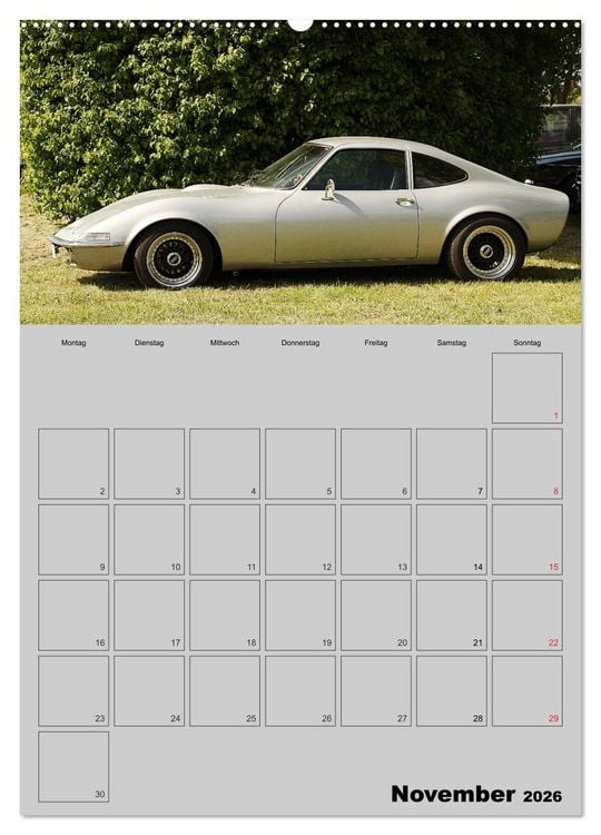 Produktbild: Opel GT Terminplaner (hochwertiger Premium Wandkalender 2026 DIN A2 hoch), Kunstdruck in Hochglanz