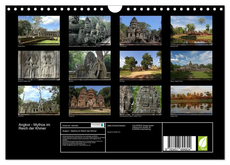 Produktbild: Angkor - Mythos im Reich der Khmer (Wandkalender 2026 DIN A4 quer), CALVENDO Monatskalender