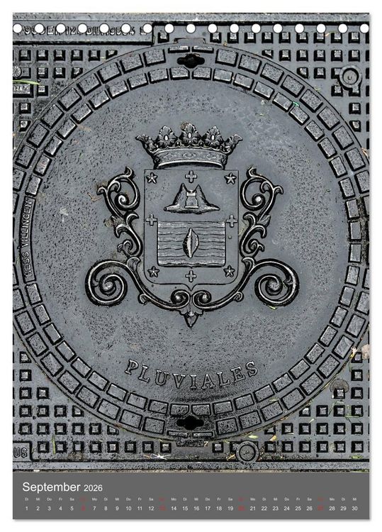 Produktbild: Gullydeckel (Tischkalender 2026 DIN A5 hoch), CALVENDO Monatskalender