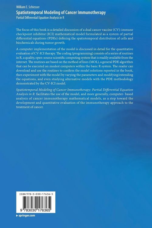 Produktbild: Spatiotemporal Modeling of Cancer Immunotherapy
