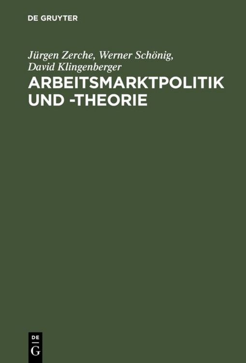 Produktbild: Arbeitsmarktpolitik und -theorie