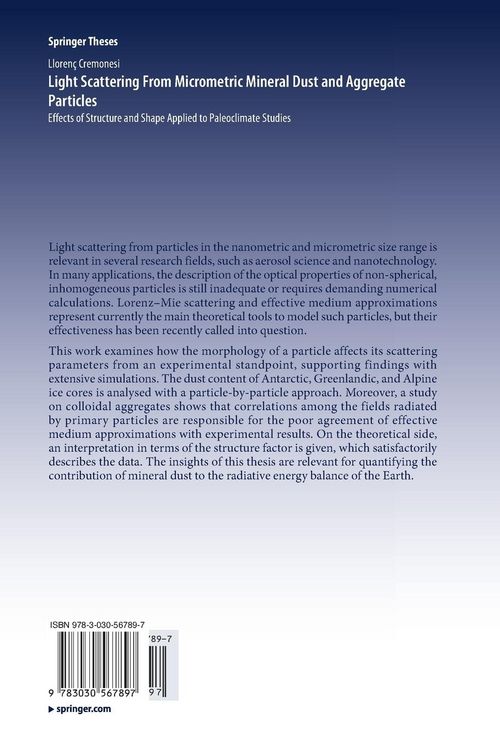 Produktbild: Light Scattering From Micrometric Mineral Dust and Aggregate Particles