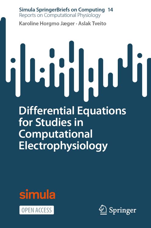 Produktbild: Differential Equations for Studies in Computational Electrophysiology