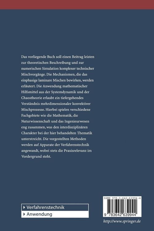 Produktbild: Str&ouml;mungsmechanik des laminaren Mischens