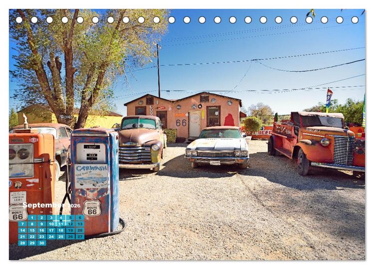 Produktbild: Historic Route 66 - National Scenic Byway (Tischkalender 2026 DIN A5 quer), CALVENDO Monatskalender
