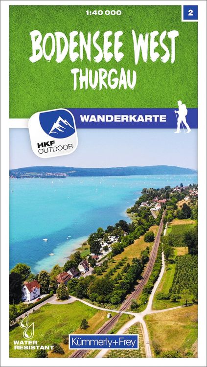 Produktbild: Bodensee West 02 Wanderkarte 1:40 000 matt laminiert