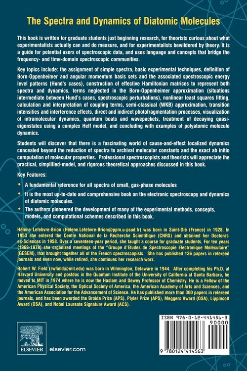 Produktbild: The Spectra and Dynamics of Diatomic Molecules