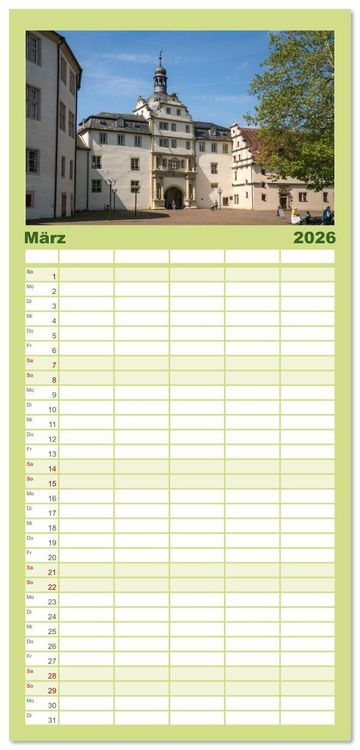 Produktbild: Familienplaner 2026 - Deutschlands sch&ouml;nste Altst&auml;dte - Baden-W&uuml;rttemberg mit 5 Spalten (Wandkalender, 21 x 45 cm) CALVENDO