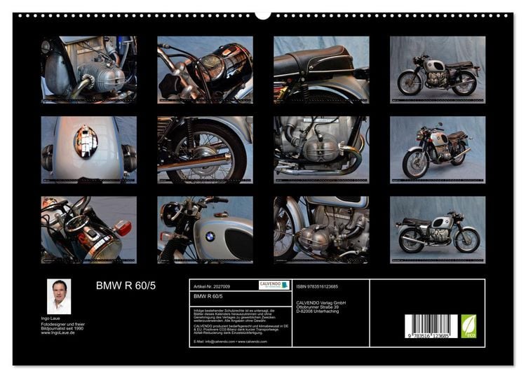 Produktbild: BMW R 60/5 (hochwertiger Premium Wandkalender 2026 DIN A2 quer), Kunstdruck in Hochglanz
