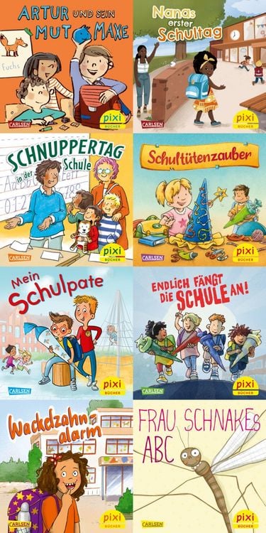 Produktbild: Pixi-8er-Set 304: In die Schule mit Pixi (8x1 Exemplar)