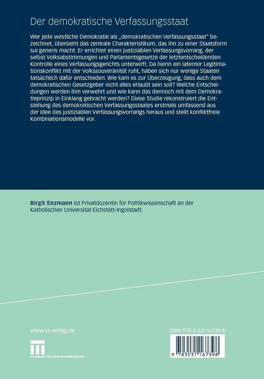 Produktbild: Der demokratische Verfassungsstaat