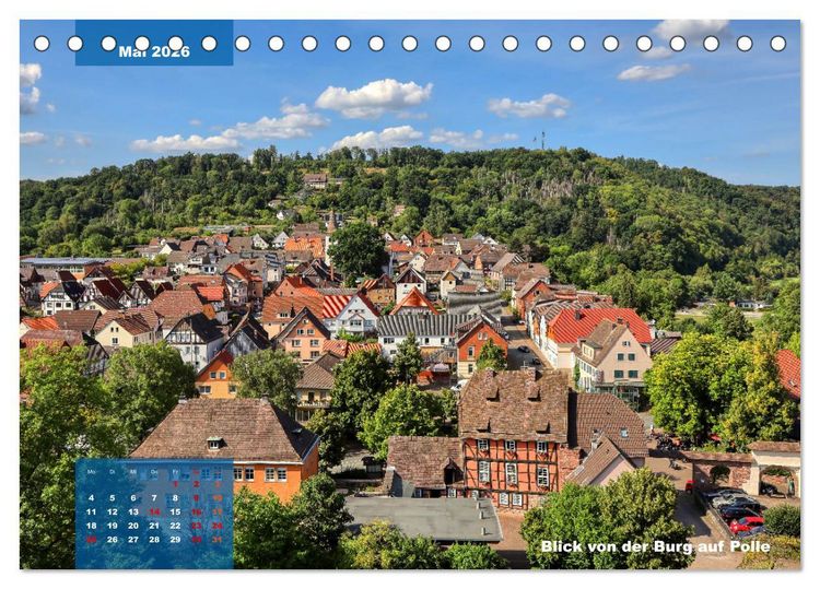 Produktbild: M&auml;rchenhaftes Weserbergland (Tischkalender 2026 DIN A5 quer), CALVENDO Monatskalender
