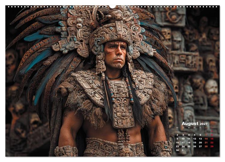 Produktbild: Azteken - Im Glanz der ewigen Sonne (hochwertiger Premium Wandkalender 2027 DIN A2 quer), Kunstdruck in Hochglanz