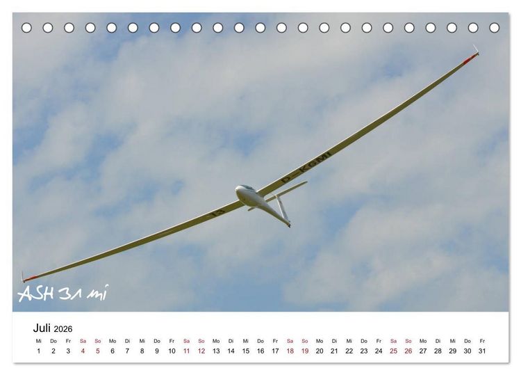 Produktbild: Flugzeuge auf der Wasserkuppe 2026 (Tischkalender 2026 DIN A5 quer), CALVENDO Monatskalender