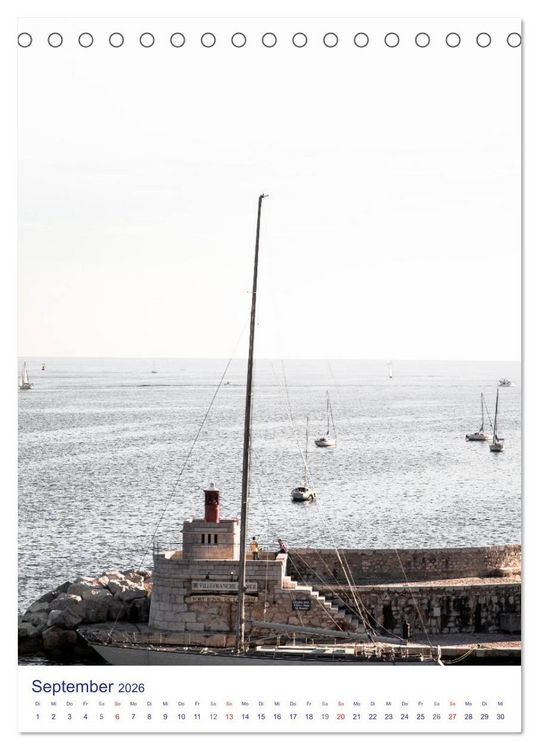 Produktbild: Nizza &ndash; Cote d'Azur 2026 (Tischkalender 2026 DIN A5 hoch), CALVENDO Monatskalender