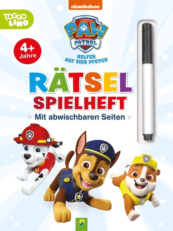 Produktbild: PAW Patrol Rätselspielheft mit Stift und abwischbaren Seiten