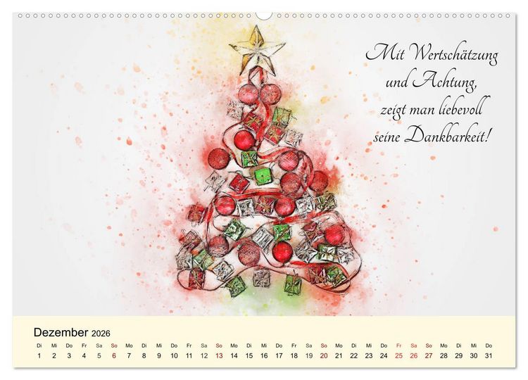 Produktbild: Aquarelle und Lebensweisheiten (Wandkalender 2026 DIN A2 quer), CALVENDO Monatskalender
