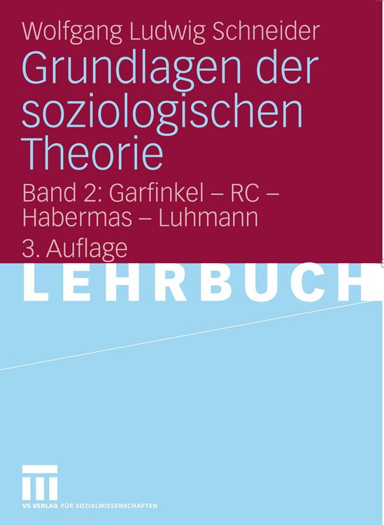 Produktbild: Grundlagen der soziologischen Theorie