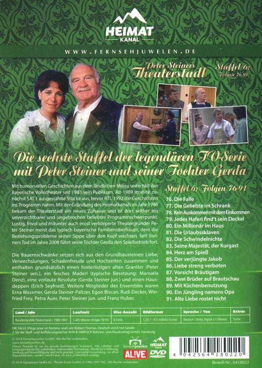 Produktbild: Peter Steiners Theaterstadl - Staffel 6/Fernsehjuwelen [8 DVDs]