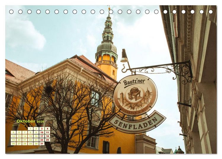 Produktbild: Bautzen neu erleben - Monat f&uuml;r Monat urban eingefangen (Tischkalender 2026 DIN A5 quer), CALVENDO Monatskalender