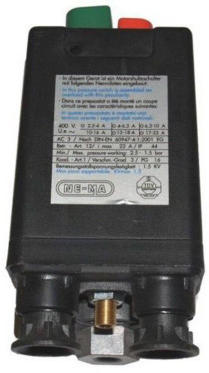 Produktbild: Aerotec Nema Schalter 400V 3 Wege 3/8 Zoll 6,3-10 A - Abg. 3 - 1/4 Zoll 9063148 Druckluft-Druckschalter 1 St.