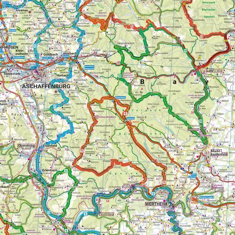 Produktbild: Spessart, Motorradkarte 1:200.000, freytag & berndt